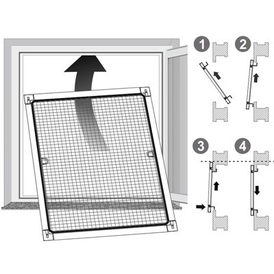 Fenêtre à cadre moustiquaire avec coupe-froid
