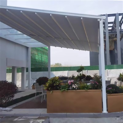 Pergola légère-à toit pliant en PVC