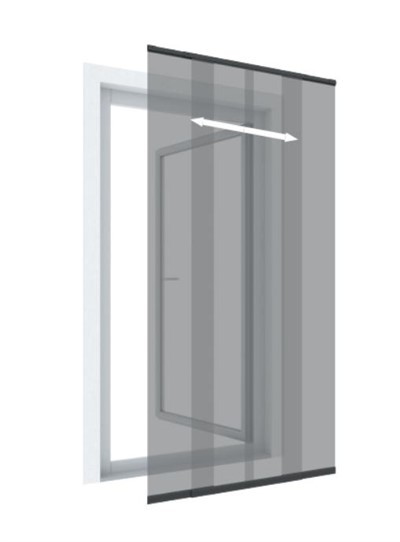 Rideau de porte moustiquaire télescopique